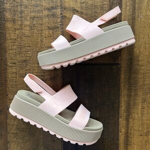 REEF Water Vista Higher platform sandals in English Rise Sz 9